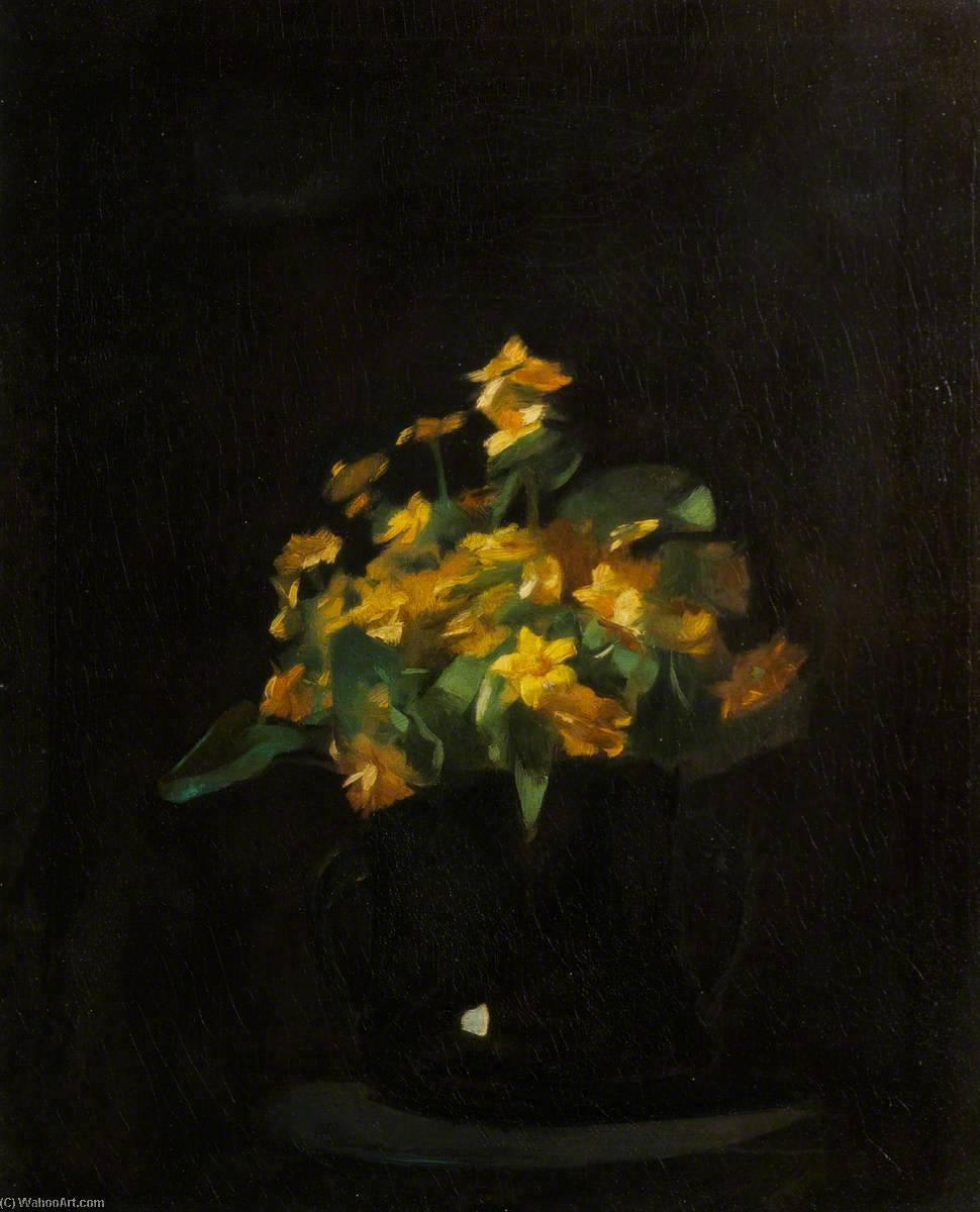Wikioo.org - The Encyclopedia of Fine Arts - Painting, Artwork by Edgar Herbert Thomas - Daffodils