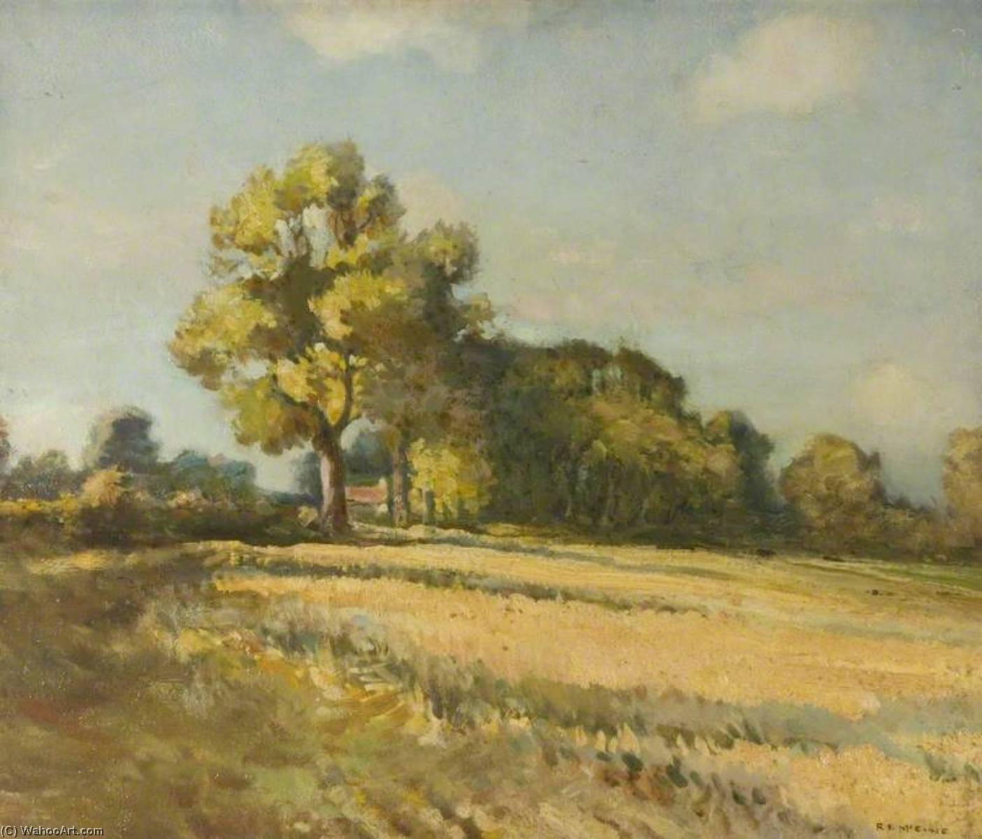 Wikioo.org - The Encyclopedia of Fine Arts - Painting, Artwork by Robert Ernest Mceune - Cornfield With Woods