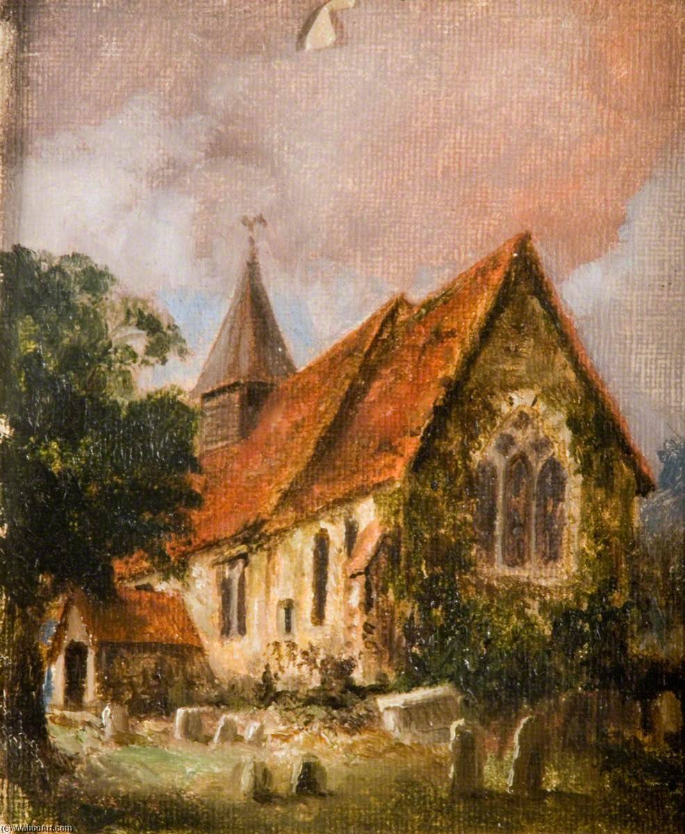 Wikioo.org - The Encyclopedia of Fine Arts - Painting, Artwork by Charles Langton Lockton - All Saints' Church, before Enlargement