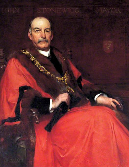 WikiOO.org - Encyclopedia of Fine Arts - Maalaus, taideteos Samuel Henry William Llewellyn - John Stone Wigg, Mayor of Tunbridge Wells (1889–1891)