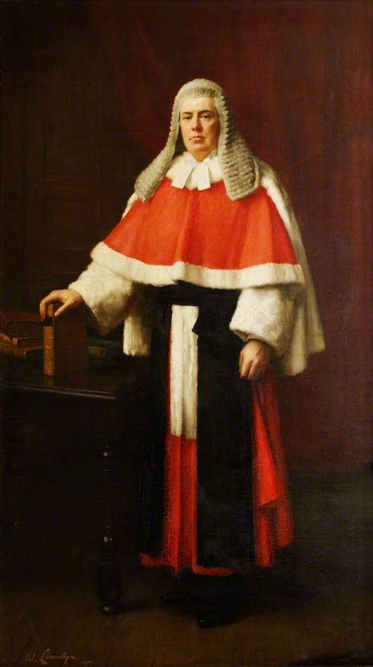 Wikioo.org - The Encyclopedia of Fine Arts - Painting, Artwork by Samuel Henry William Llewellyn - Sir John Barnes, 1st Baron Gorrell (1848–1913), Judge