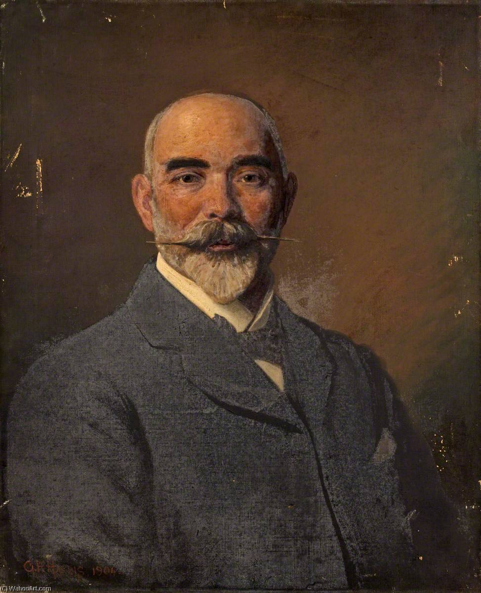 Wikioo.org - The Encyclopedia of Fine Arts - Painting, Artwork by George Frederick Harris - Portrait of a Gentleman with a Beard
