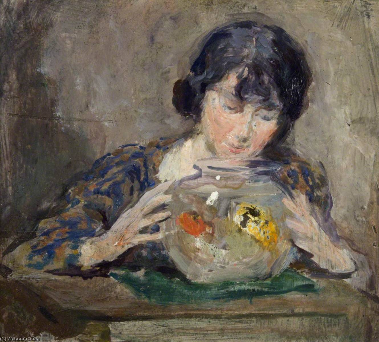 Wikioo.org - The Encyclopedia of Fine Arts - Painting, Artwork by Charles Hodge Mackie - The Goldfish Bowl