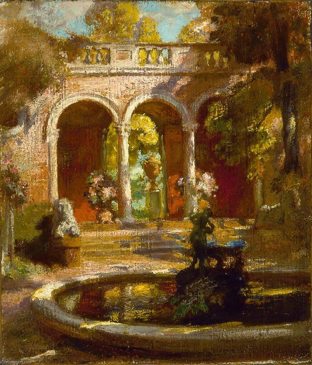 Wikioo.org - The Encyclopedia of Fine Arts - Painting, Artwork by Charles Hodge Mackie - In the Borghese Gardens