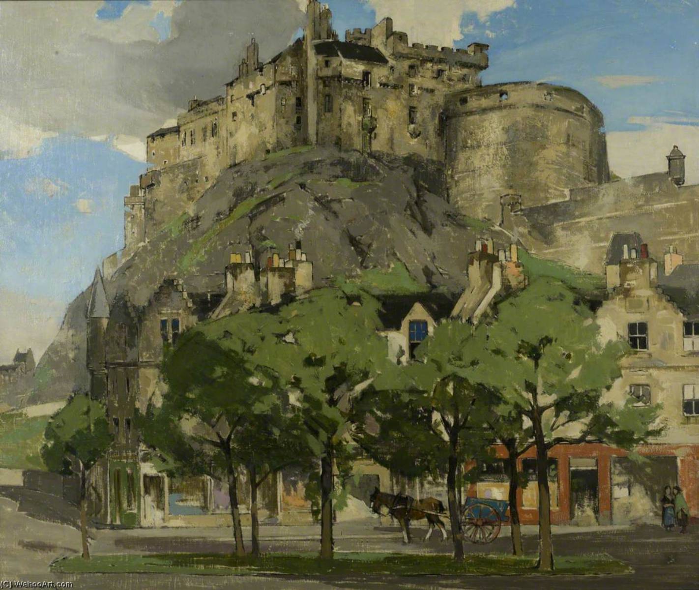Wikioo.org - The Encyclopedia of Fine Arts - Painting, Artwork by John Guthrie Spence Smith - Edinburgh Castle
