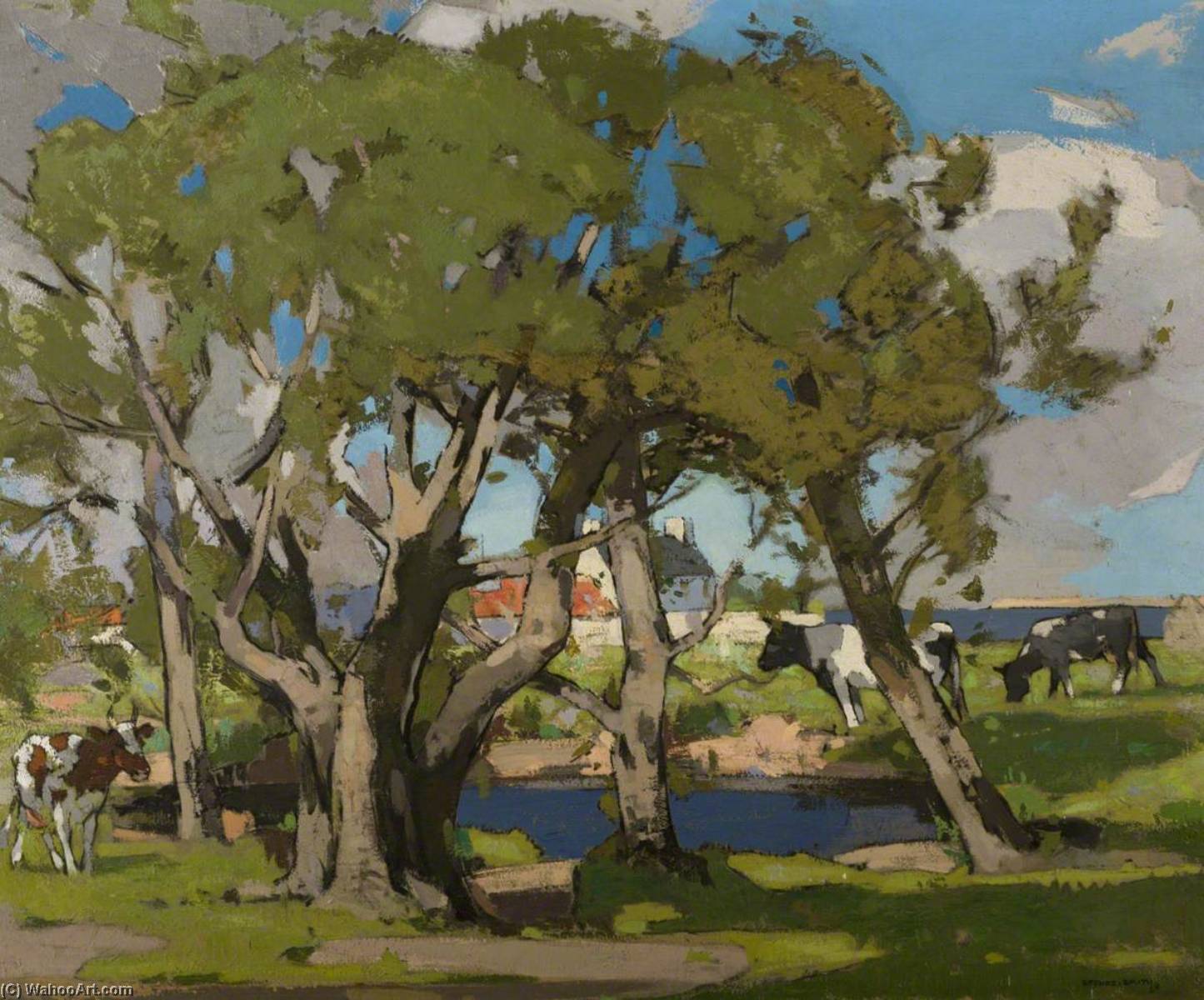 Wikioo.org - The Encyclopedia of Fine Arts - Painting, Artwork by John Guthrie Spence Smith - Near Craigmillar