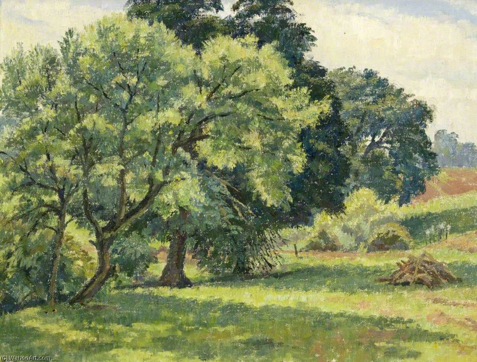 Wikioo.org - The Encyclopedia of Fine Arts - Painting, Artwork by Donald Ewart Milner - Trees at Clavelshay