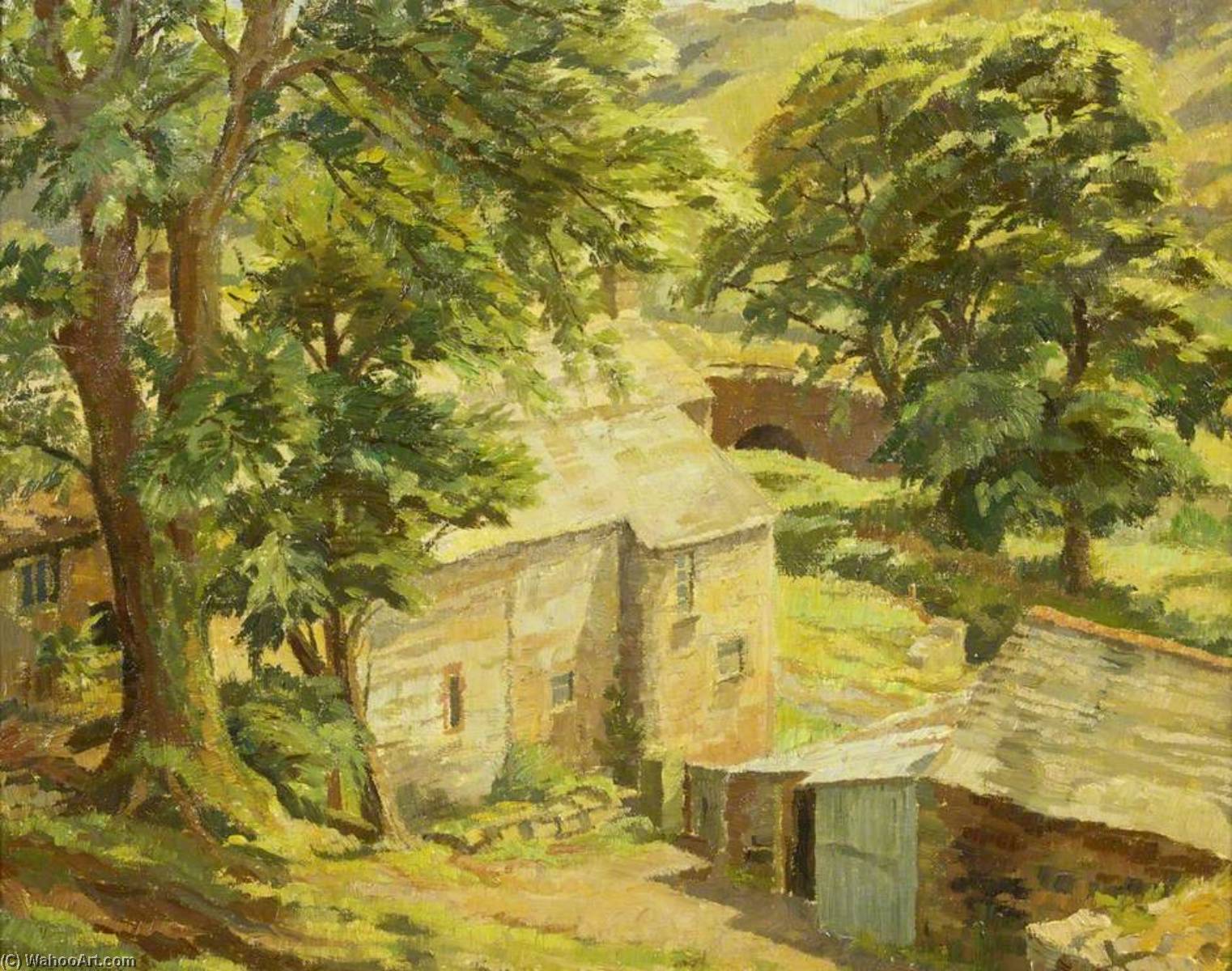 Wikioo.org - The Encyclopedia of Fine Arts - Painting, Artwork by Donald Ewart Milner - Welsh Farmstead