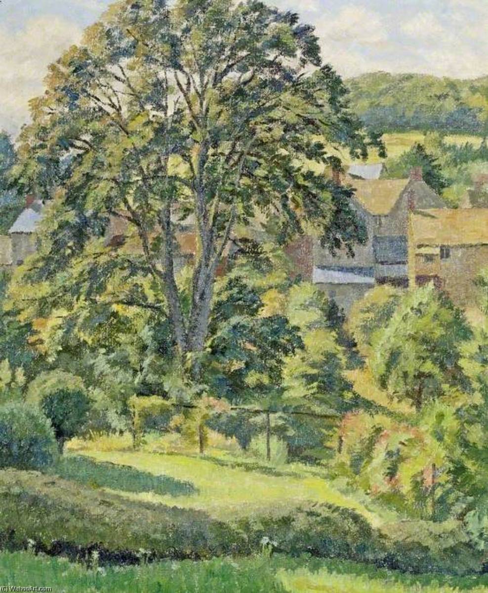 Wikioo.org - The Encyclopedia of Fine Arts - Painting, Artwork by Donald Ewart Milner - A Garden at Uley, Gloucestershire