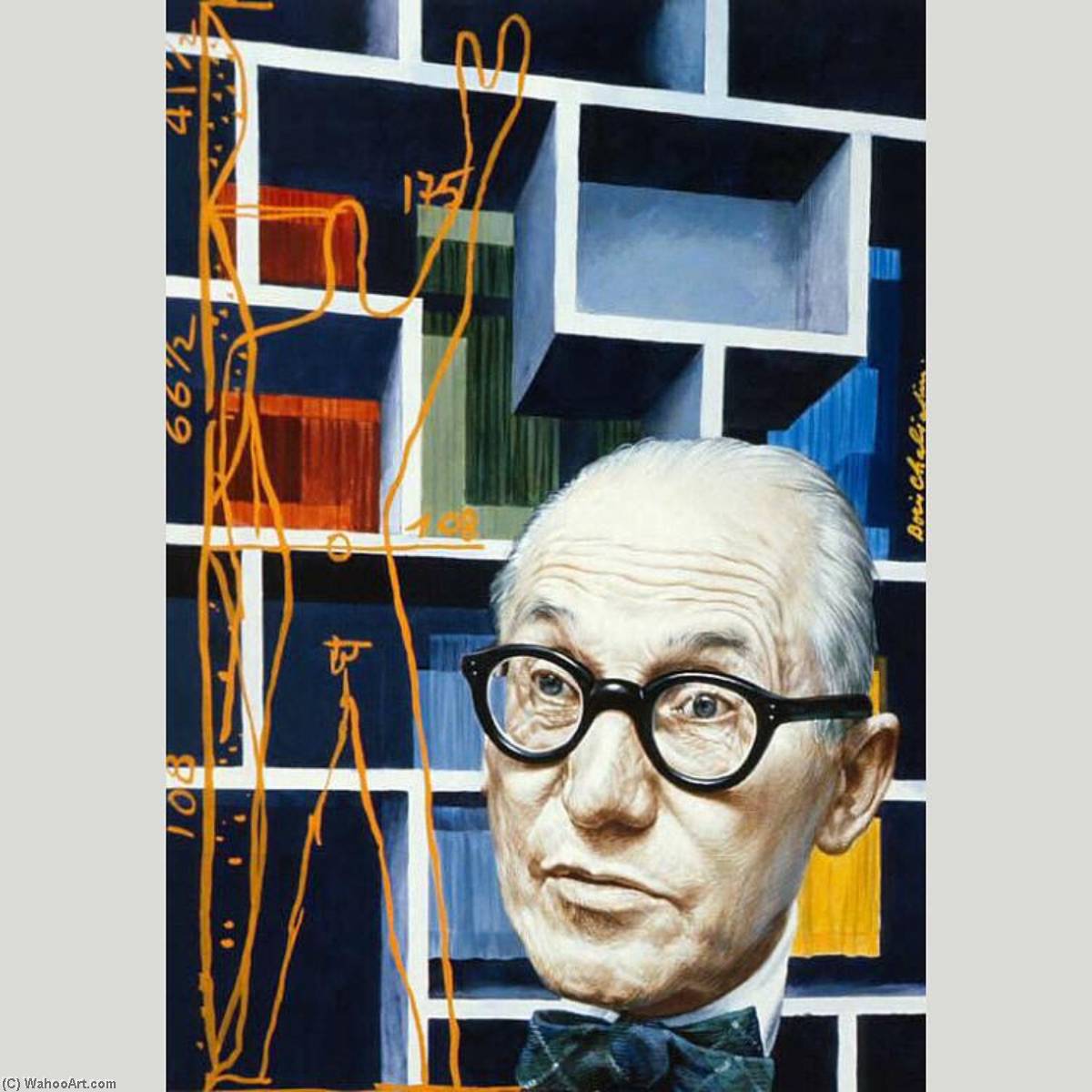WikiOO.org - Encyclopedia of Fine Arts - Lukisan, Artwork Boris Chaliapin - Le Corbusier