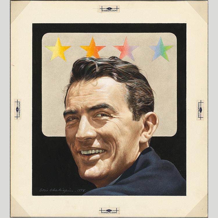 Wikioo.org - The Encyclopedia of Fine Arts - Painting, Artwork by Boris Chaliapin - Gregory Peck