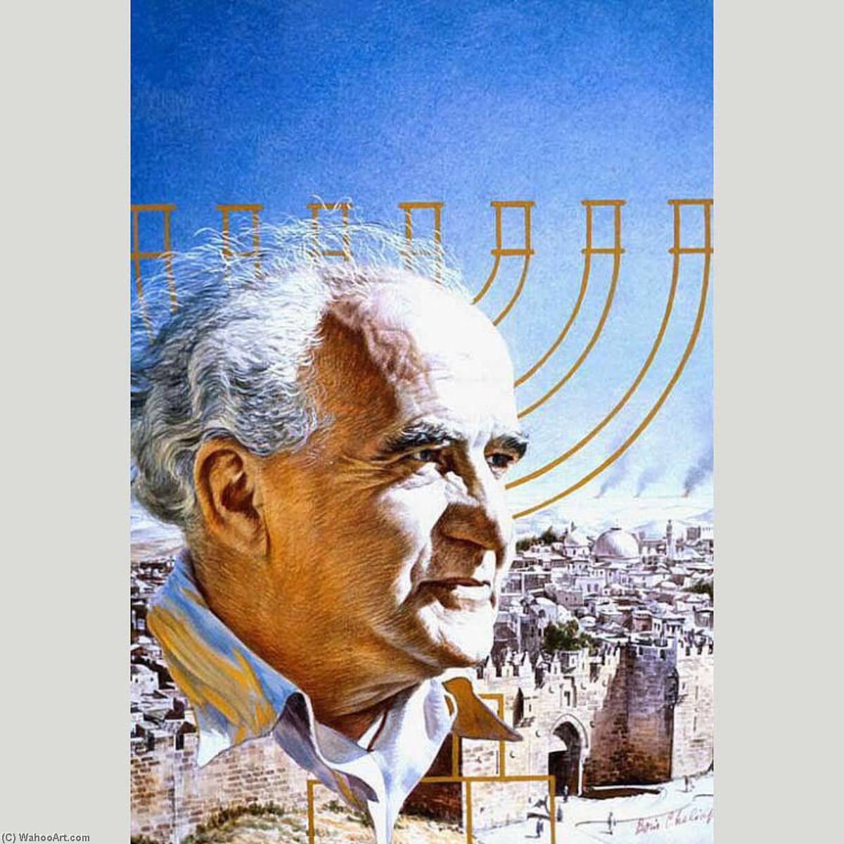 WikiOO.org - Enciclopedia of Fine Arts - Pictura, lucrări de artă Boris Chaliapin - David Ben Gurion