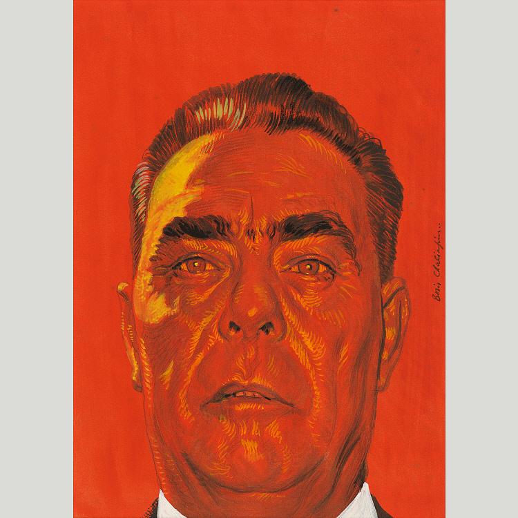 Wikioo.org - The Encyclopedia of Fine Arts - Painting, Artwork by Boris Chaliapin - Leonid Brezhnev
