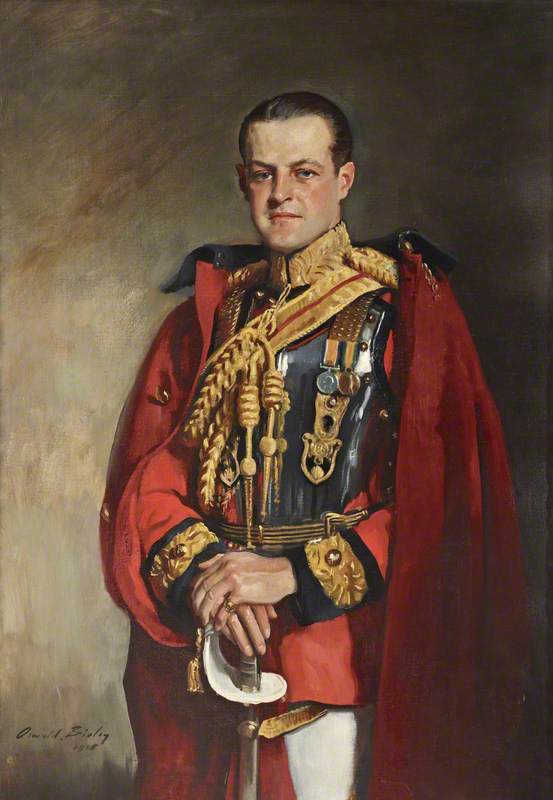 Wikioo.org - The Encyclopedia of Fine Arts - Painting, Artwork by Oswald Hornby Joseph Birley - Huttleston Rogers Broughton (1896–1966), 1st Lord Fairhaven, in the Ceremonial Uniform of the 1st Life Guards