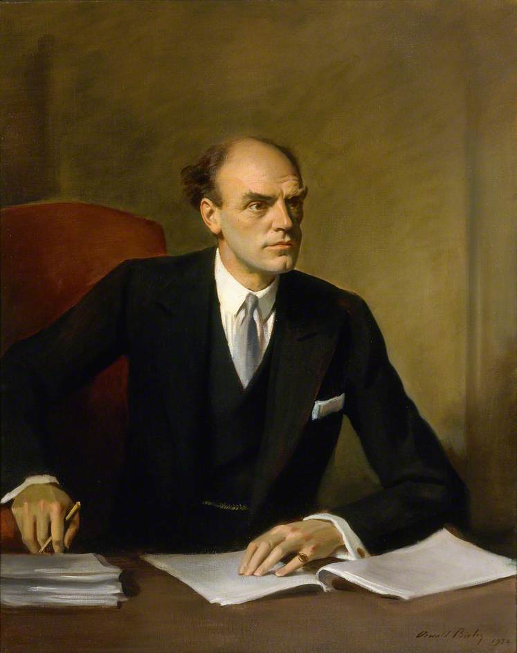 Wikioo.org - The Encyclopedia of Fine Arts - Painting, Artwork by Oswald Hornby Joseph Birley - Director General Portrait – Sir John Reith