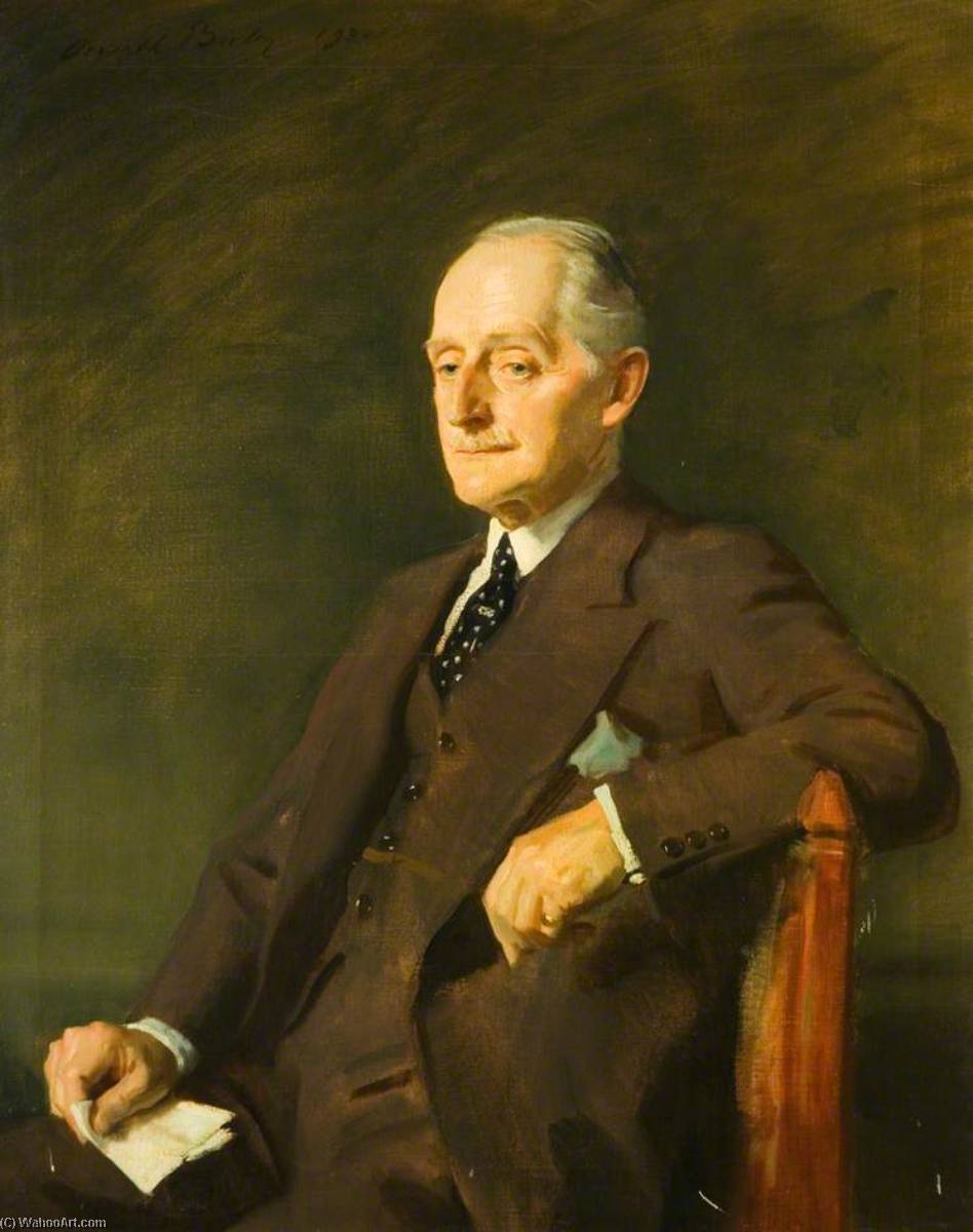 Wikioo.org - The Encyclopedia of Fine Arts - Painting, Artwork by Oswald Hornby Joseph Birley - Lieutenant Colonel George Augustus Anson (b.1857), CBE