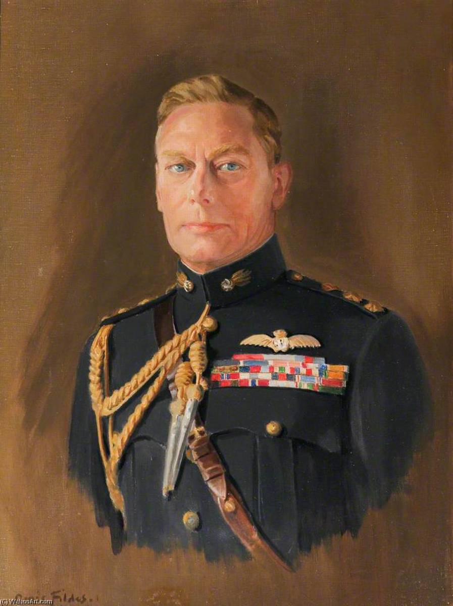 Wikioo.org - The Encyclopedia of Fine Arts - Painting, Artwork by Oswald Hornby Joseph Birley - George VI (1895–1952)