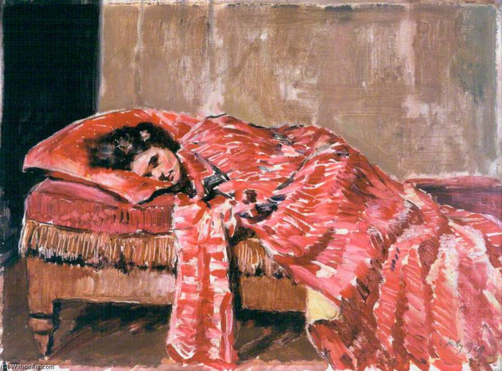 Wikioo.org - The Encyclopedia of Fine Arts - Painting, Artwork by James Mcbey - Woman on a Sofa