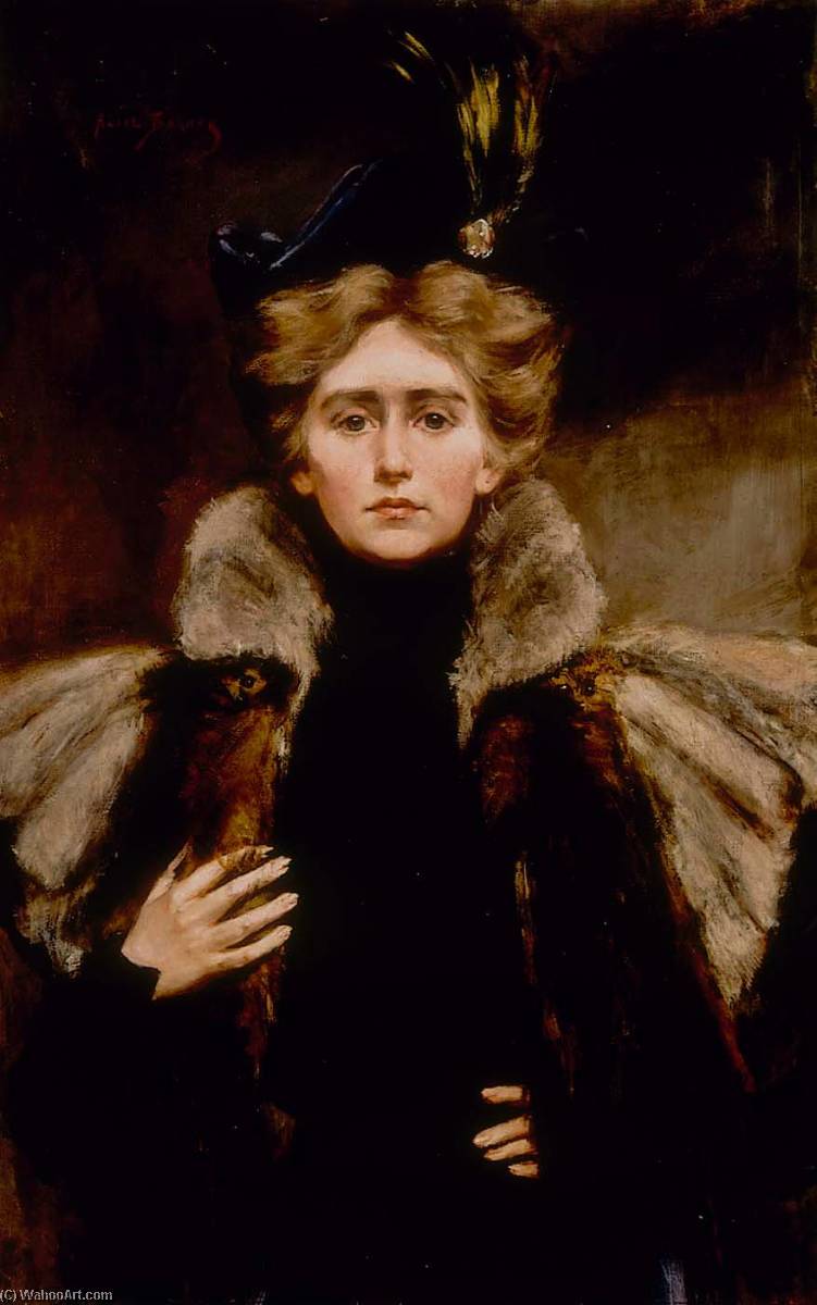 Wikioo.org - The Encyclopedia of Fine Arts - Painting, Artwork by Alice Pike Barney - Natalie in Fur Cape