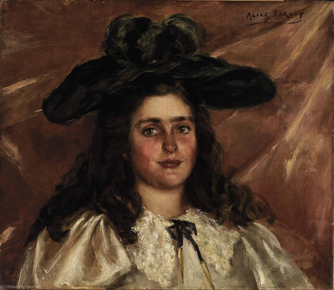Wikioo.org - The Encyclopedia of Fine Arts - Painting, Artwork by Alice Pike Barney - Laura Alice in Big Hat
