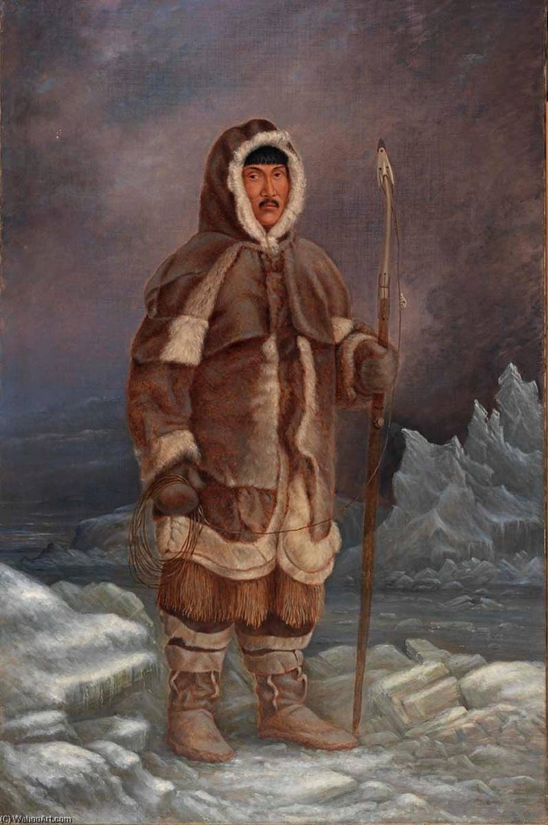 Wikioo.org - The Encyclopedia of Fine Arts - Painting, Artwork by Antonion Zeno Shindler - Eskimo Man