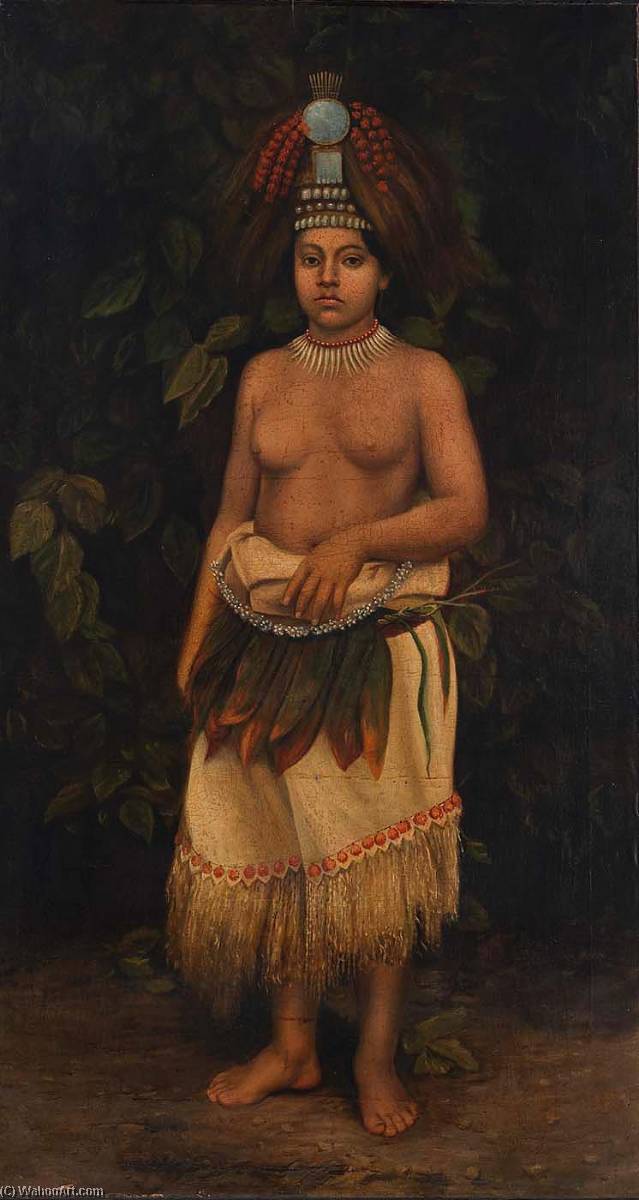 Wikioo.org - The Encyclopedia of Fine Arts - Painting, Artwork by Antonion Zeno Shindler - Samoan Woman