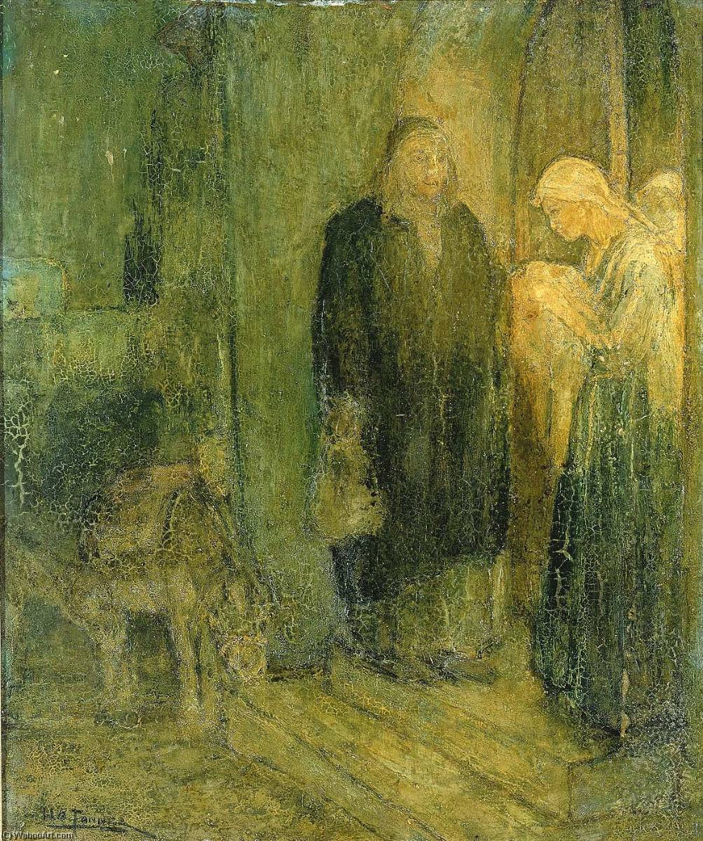 Wikioo.org - The Encyclopedia of Fine Arts - Painting, Artwork by Henry Ossawa Tanner - Departure into Egypt (At the Inn)
