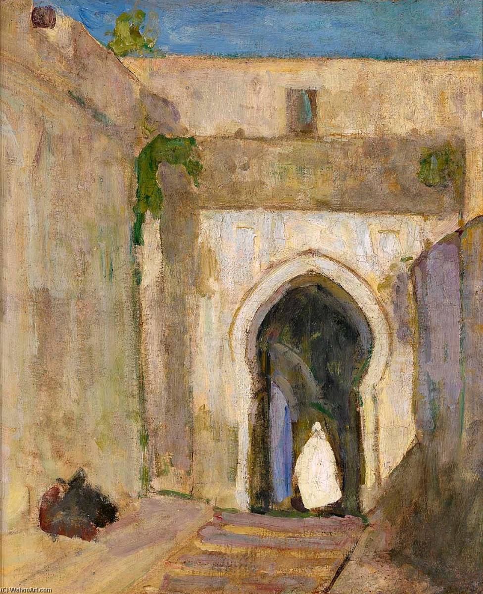 Wikioo.org - The Encyclopedia of Fine Arts - Painting, Artwork by Henry Ossawa Tanner - Gateway, Tangier