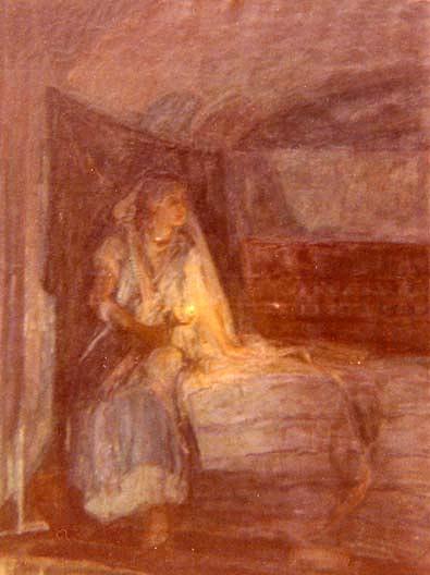 Wikioo.org - The Encyclopedia of Fine Arts - Painting, Artwork by Henry Ossawa Tanner - Rebecca (Another Subject, Unfinished, on Reverse), (painting)