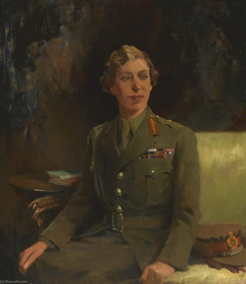 Wikioo.org - The Encyclopedia of Fine Arts - Painting, Artwork by Edward Brian Seago - Princess Mary, The Princess Royal (1897–1965), Controller Commandant, WRAC