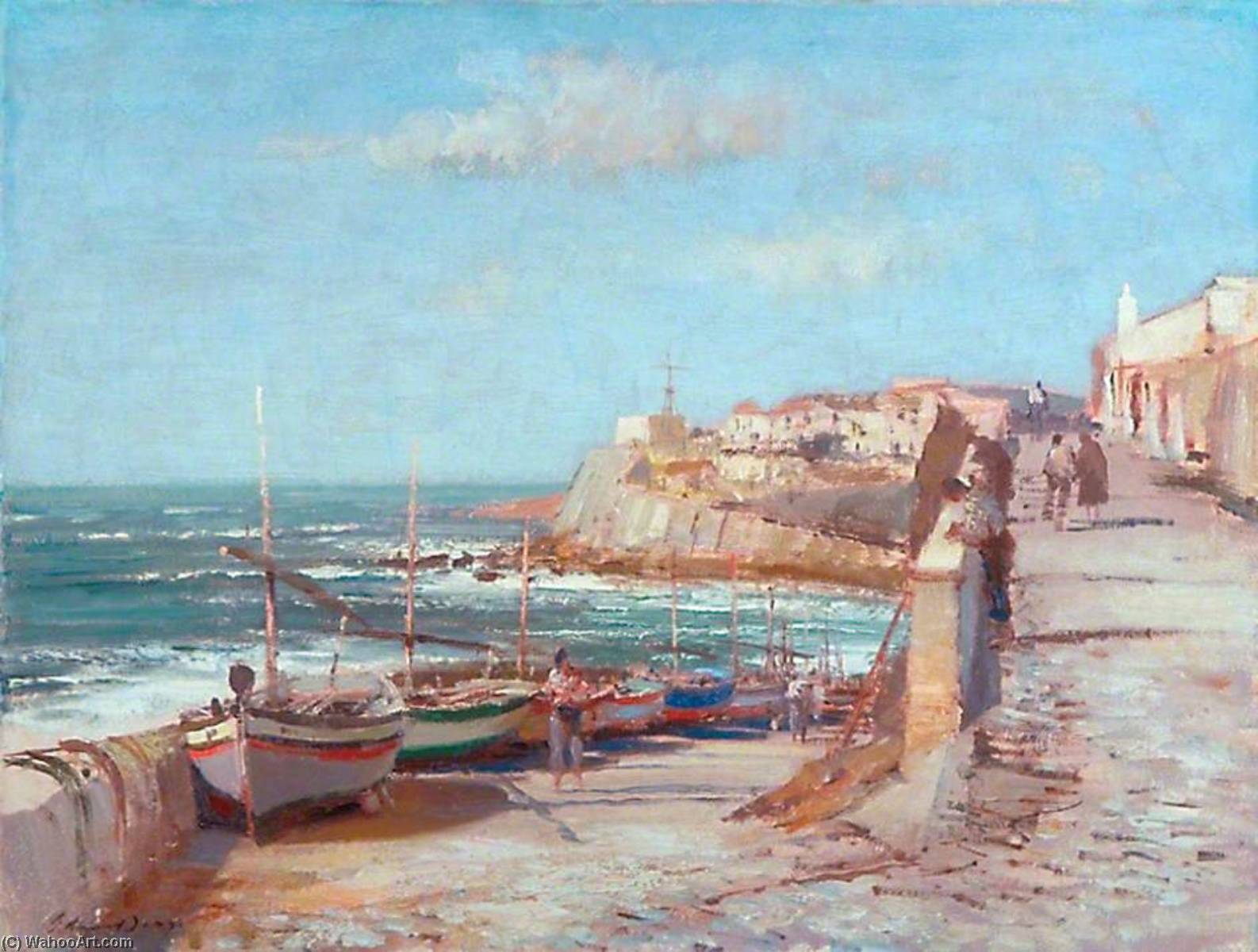 Wikioo.org - The Encyclopedia of Fine Arts - Painting, Artwork by Edward Brian Seago - The Ramp at Ericeira