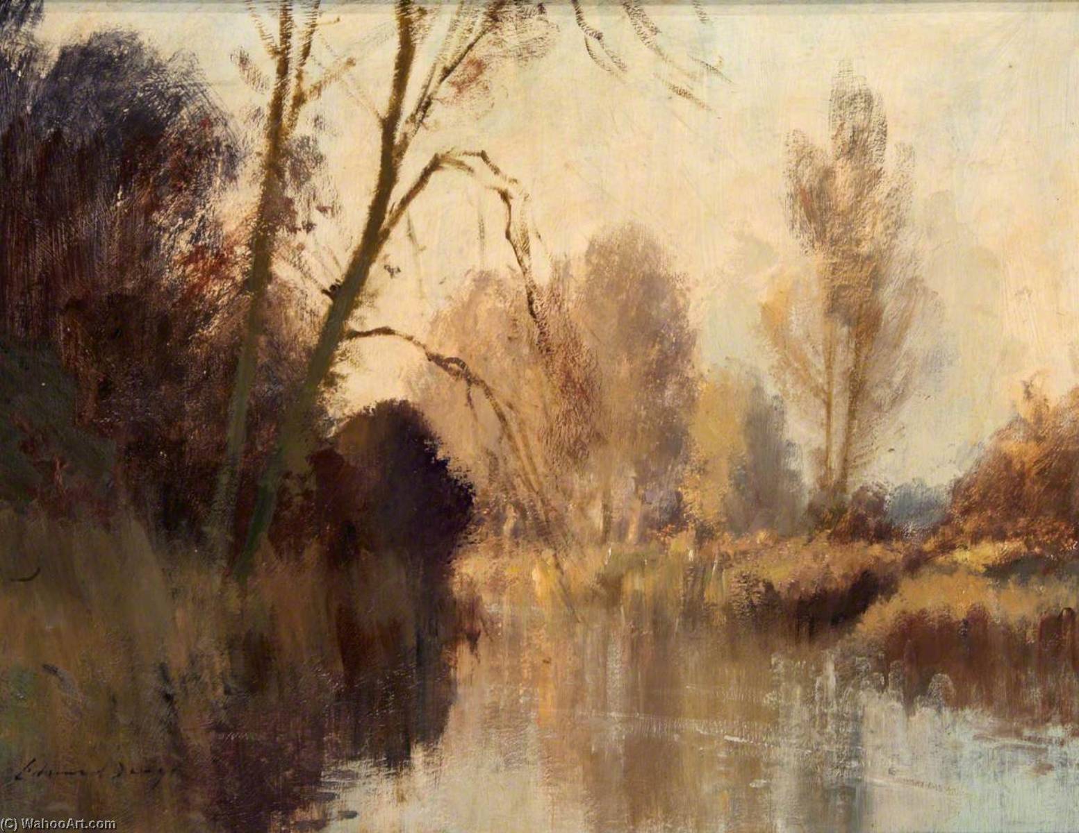 Wikioo.org - The Encyclopedia of Fine Arts - Painting, Artwork by Edward Brian Seago - The River at Earlham, Norfolk