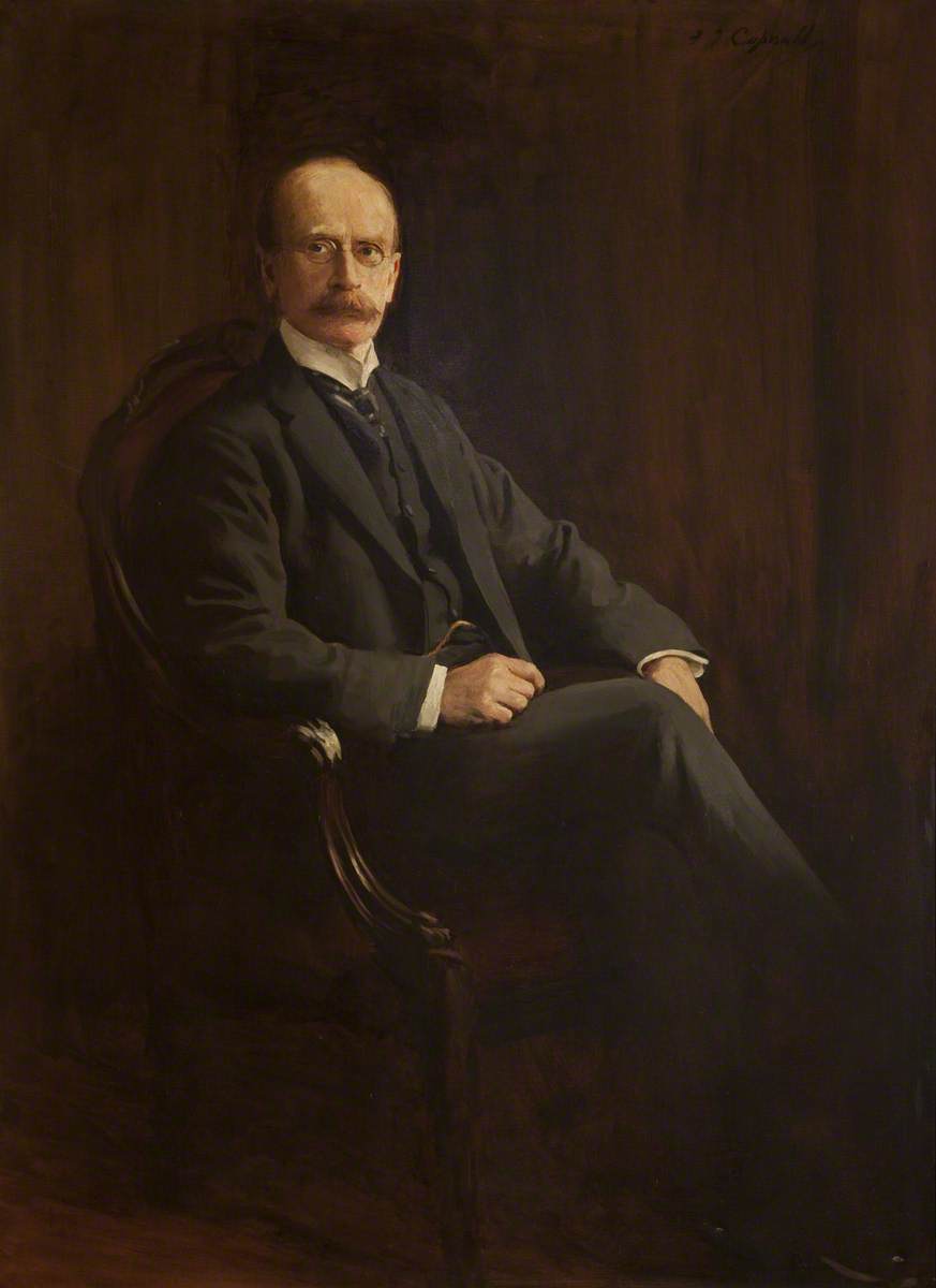 Wikioo.org - The Encyclopedia of Fine Arts - Painting, Artwork by Frank Thomas Copnall - Samuel Crossley, JP, Mayor of Blackburn (1911)