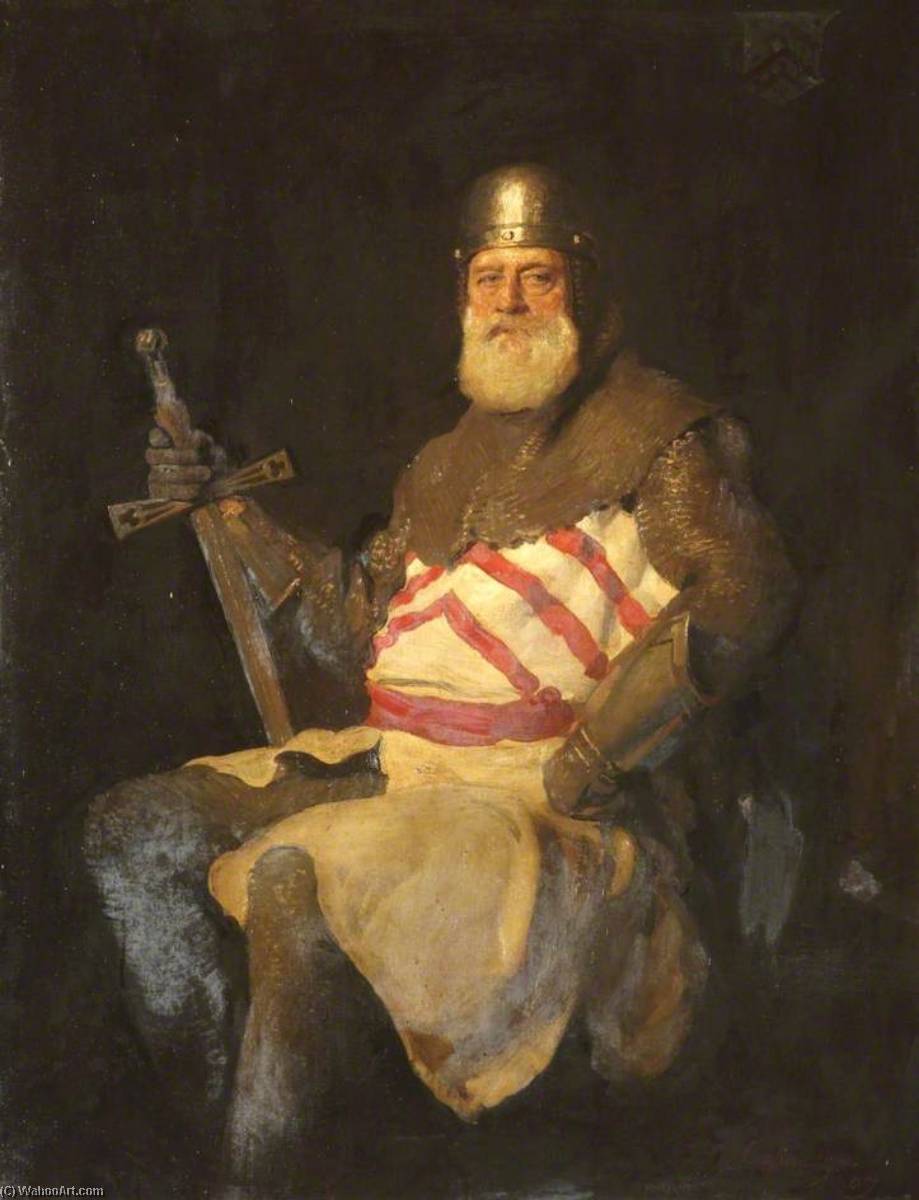 Wikioo.org - The Encyclopedia of Fine Arts - Painting, Artwork by Frank Thomas Copnall - G. H. Hewitt (1838 1839–1926), as 'Sir Roger de Poitou'