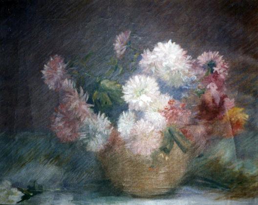 Wikioo.org - The Encyclopedia of Fine Arts - Painting, Artwork by Katherine Beatrice Mcnaughton Mowry - (Bowl of Asters), (painting)