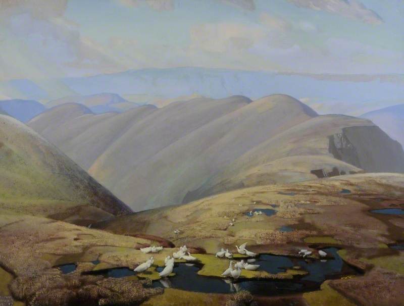 Wikioo.org - The Encyclopedia of Fine Arts - Painting, Artwork by Delmar Harmood Banner - Cross Fell from Calf, Sedbergh Fells, Cumbria