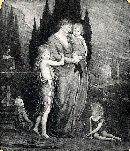 Wikioo.org - The Encyclopedia of Fine Arts - Painting, Artwork by George De Forest Brush - Mother and Children, (painting)