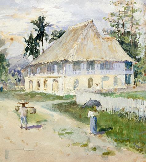 WikiOO.org - Enciclopédia das Belas Artes - Pintura, Arte por Anna Huntington Stanley - Governor's House, Panay, Philippines, (painting)