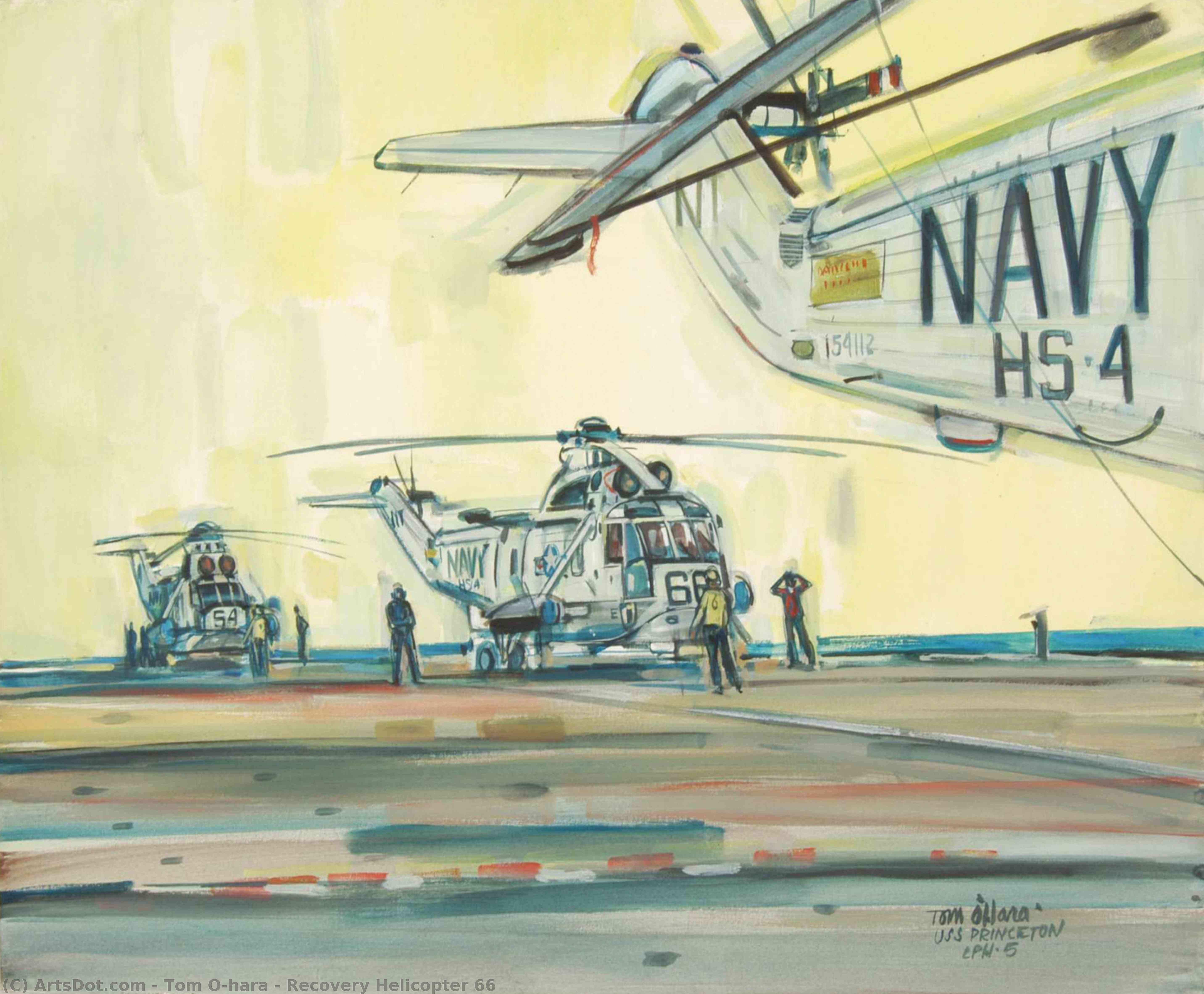 Wikioo.org - The Encyclopedia of Fine Arts - Painting, Artwork by Tom O'hara - Recovery Helicopter 66