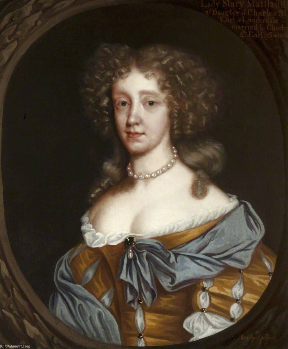 Wikioo.org - The Encyclopedia of Fine Arts - Painting, Artwork by John Scougal - Portrait of a Woman (thought to be Lady Mary Maitland)