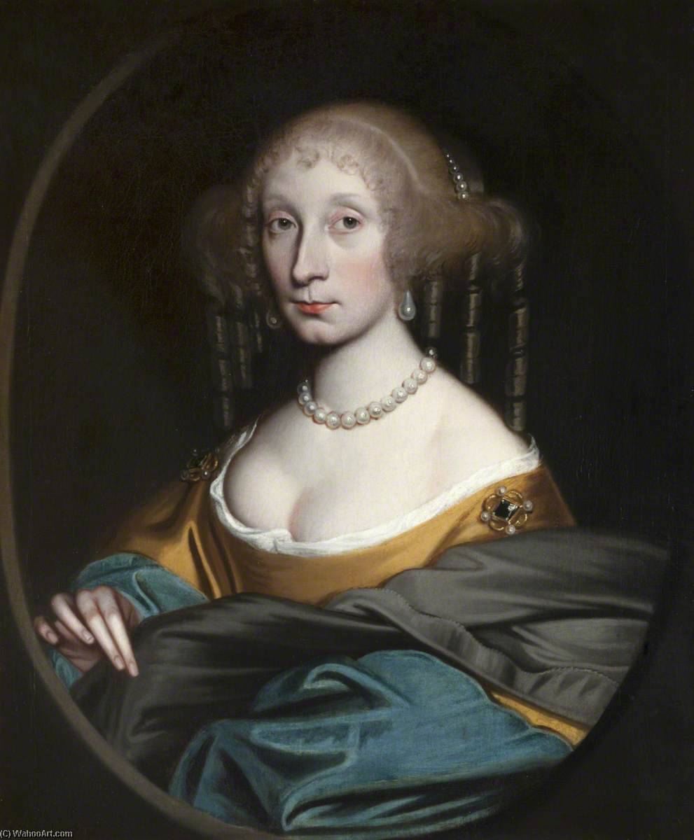 Wikioo.org - The Encyclopedia of Fine Arts - Painting, Artwork by John Scougal - Portrait of a Woman (thought to be Elizabeth Lauder, Countess of Lauderdale)