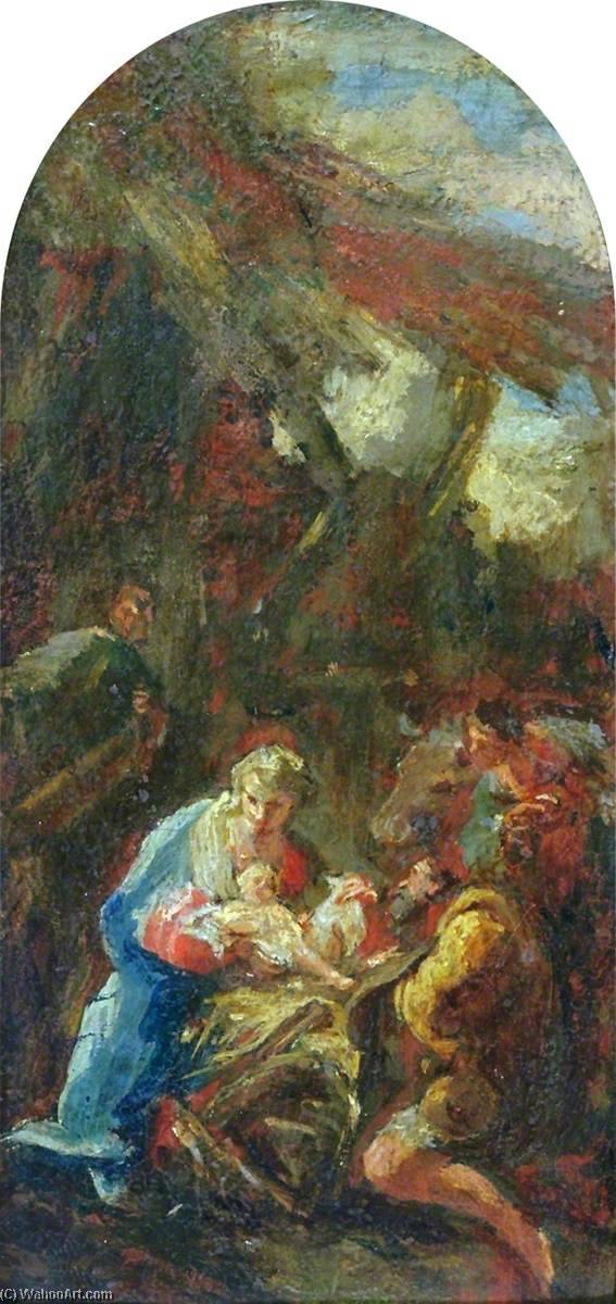 Wikioo.org - The Encyclopedia of Fine Arts - Painting, Artwork by Giovanni Battista Pittoni The Younger - Adoration of the Shepherds