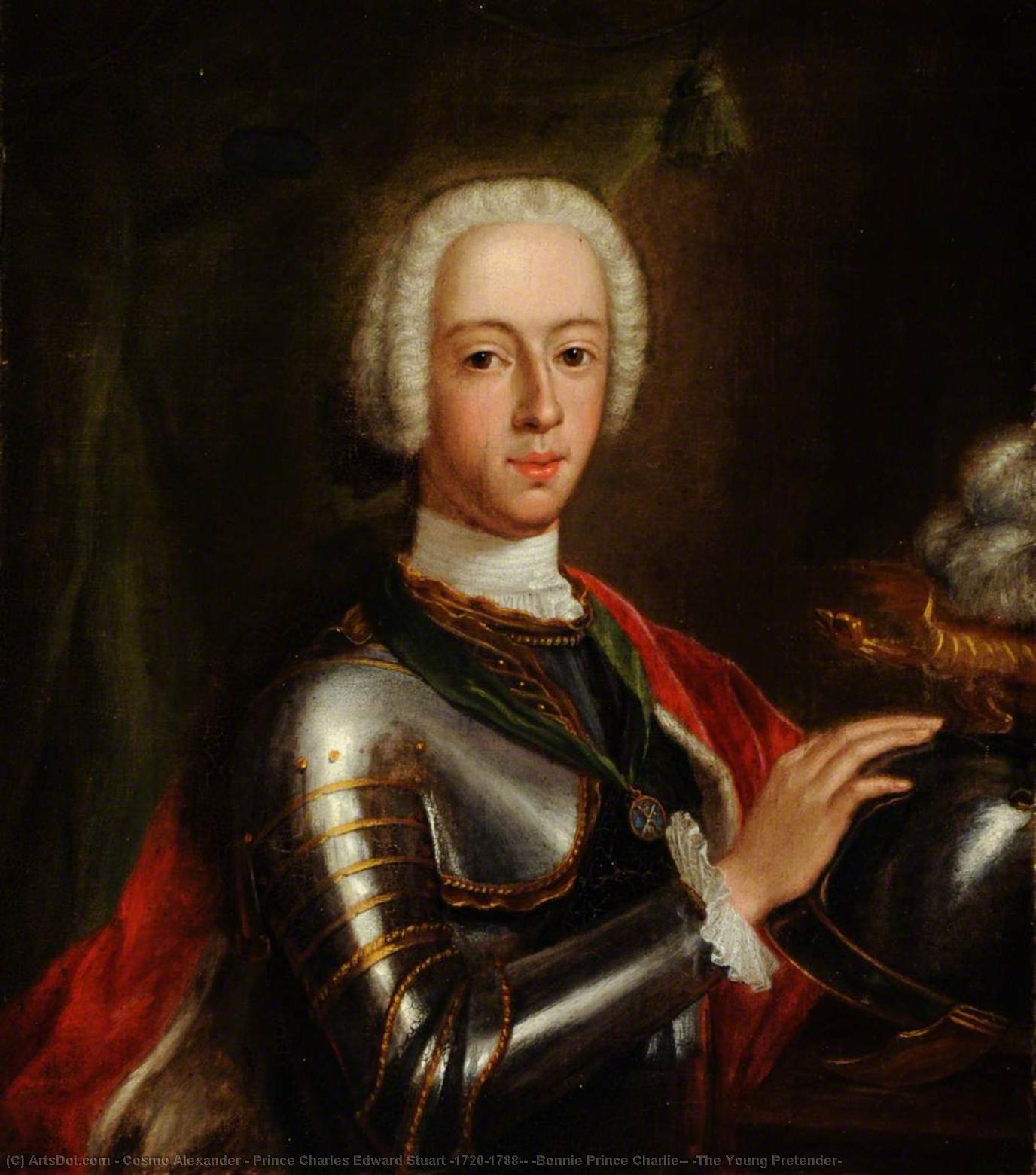 Wikioo.org - The Encyclopedia of Fine Arts - Painting, Artwork by Cosmo Alexander - Prince Charles Edward Stuart (1720–1788), 'Bonnie Prince Charlie', 'The Young Pretender'