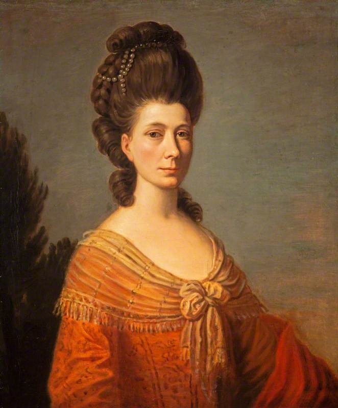 Wikioo.org – La Enciclopedia de las Bellas Artes - Pintura, Obras de arte de David Allan - Señorita james tassie , probablemente Ana Harker ( 1730–1790 )