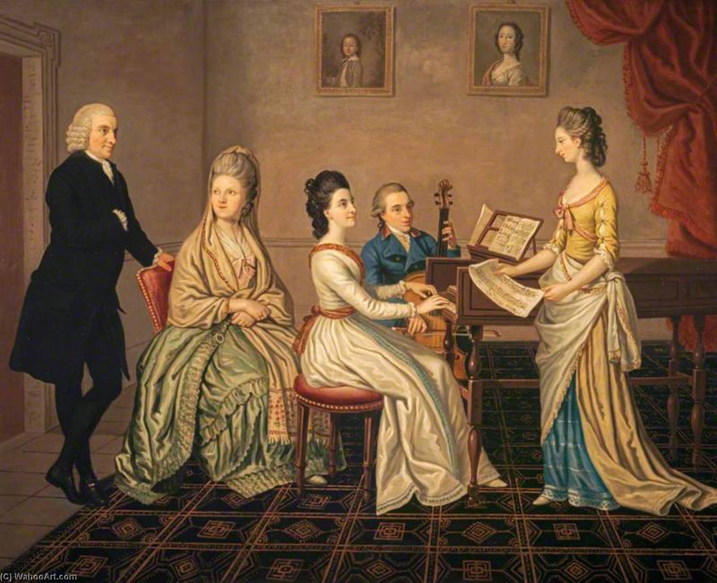 Wikioo.org - The Encyclopedia of Fine Arts - Painting, Artwork by David Allan - James Erskine (1722–1796), Lord Alva, and his Family