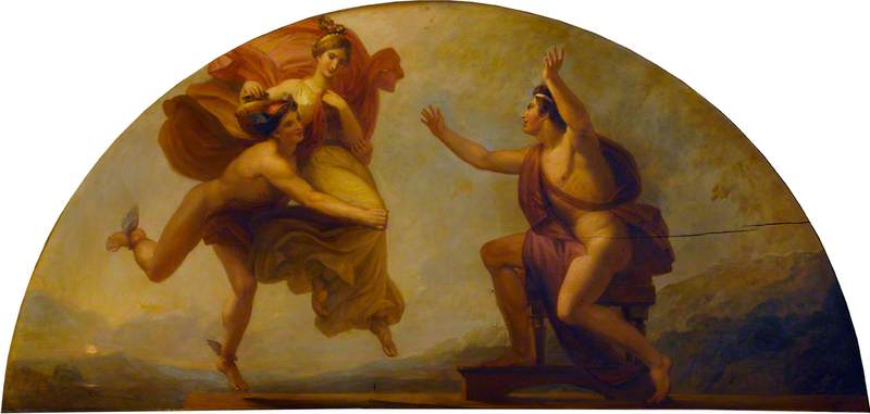 Wikioo.org - The Encyclopedia of Fine Arts - Painting, Artwork by Henry Howard - Epimetheus Receiving Pandora (Library Dining Room ceiling painting, 5 of 6)