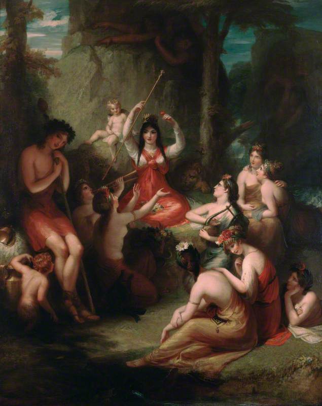 Wikioo.org - The Encyclopedia of Fine Arts - Painting, Artwork by Henry Howard - Comus Listening to the Incantations of Circe