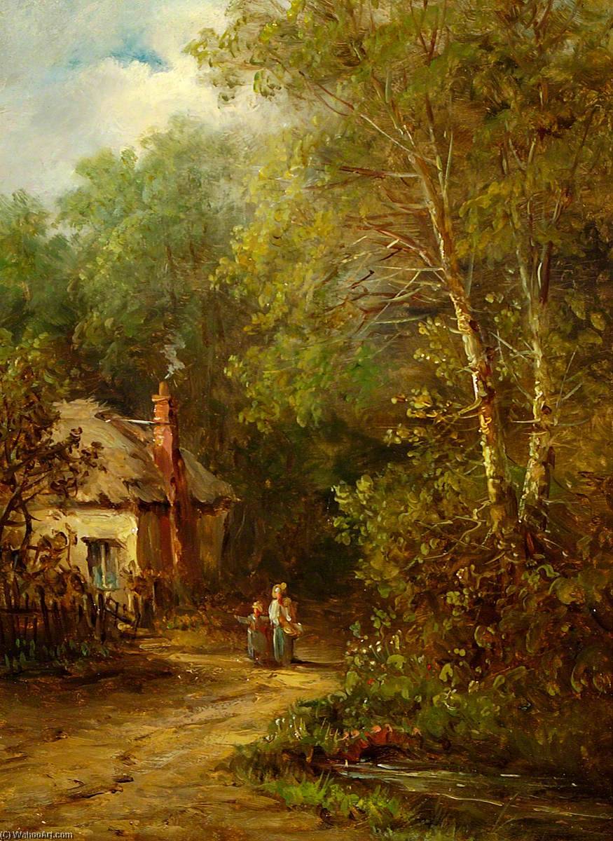 Wikioo.org - The Encyclopedia of Fine Arts - Painting, Artwork by John Moore Of Ipswich - Lane and Cottage