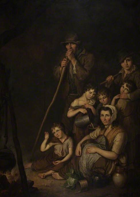 Wikioo.org - The Encyclopedia of Fine Arts - Painting, Artwork by John Joseph Barker - Irish Immigrants