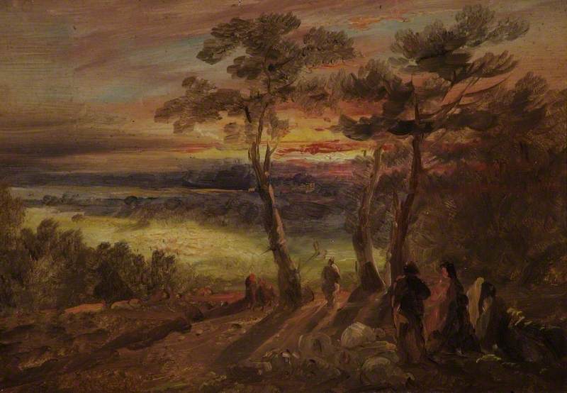 Wikioo.org - The Encyclopedia of Fine Arts - Painting, Artwork by John Joseph Barker - Sunset